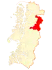 Location of the Coihaique commune in Los Aisén Region