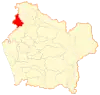 Map of Purén commune in the Araucania Region