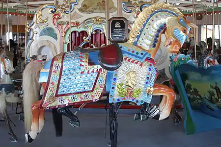 A 1909 horse by Marcus Illions in the Coney Island style.