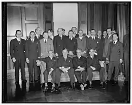 Representatives of Latin American governments and United States retailers during a meeting in Washington, D.C. on November 1, 1939, to discuss a means of increasing trade in the Western Hemisphere.