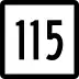 Route 115 marker