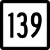 Route 139 marker