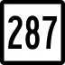 Route 287 marker