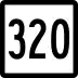 Route 320 marker