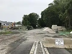 Construction heading towards Natick Center station