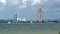 Construction site of the Sabah State Administrative Centre as seen from the other side of the bay on 31 January 2015.