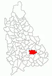 Location in Dâmbovița County