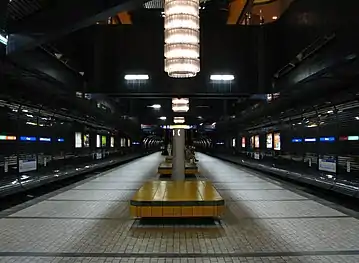 Corona LRT Station is an island-platformed Edmonton LRT station in Alberta.