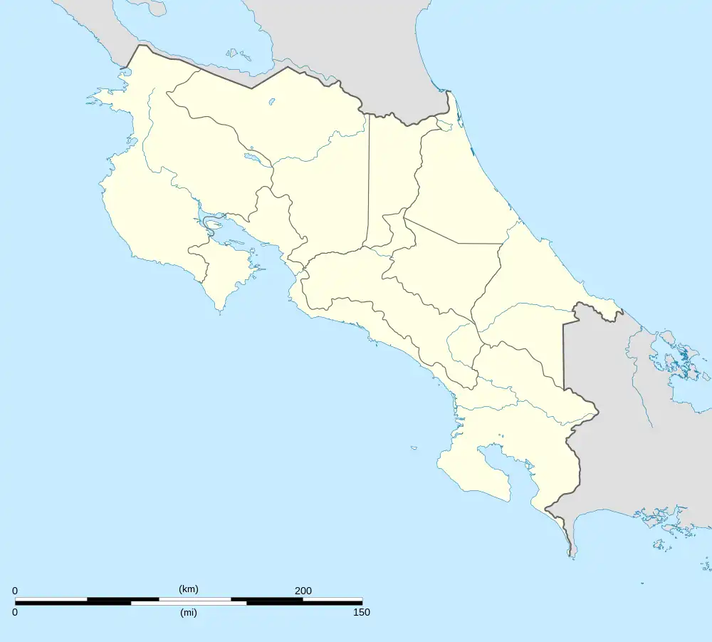 Tilarán town location in Costa Rica