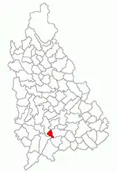 Location in Dâmbovița County