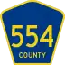 County Route 554 marker