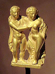 Statue of a Hellenistic couple, Sirkap.