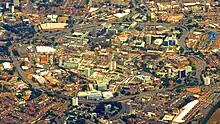 Aerial photograph showing the whole city centre