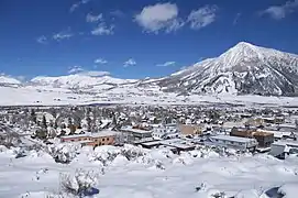 Crested Butte and the town of Crested Butte