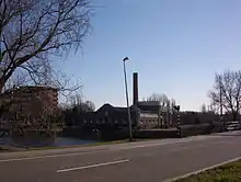 Cruquius Museum, seen from Heemstede side of Cruquius bridge over the Ringvaart