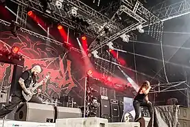 Performing at 2017's Party.San Metal Open Air festival in Germany.