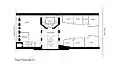 A basic floor plan of levels 1–5 in the Lombard building.