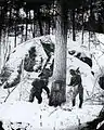 Workers cutting trees on the Upper Ottawa River, c. 1871