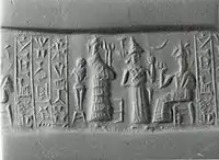 Cylinder seal, ca. 19th–18th century B.C. Elamite