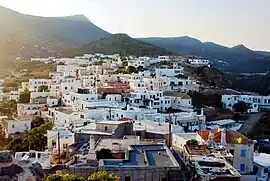 View of Cythera's capital (Chora) from the Castle