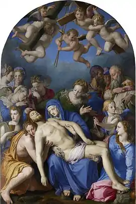 Bronzino, Deposition of Christ, 1540–1545, oil on panel, 268 × 173 cm.