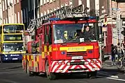 One of the Dublin Fire Brigade's unique Dennis Sabre HD (Heavy Duty) turntable ladders