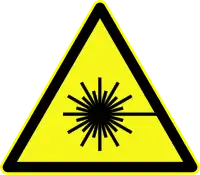 European laser warning symbol