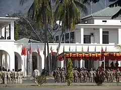 Decoration in the shape of the national flag