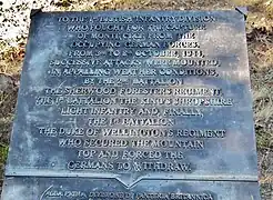 Memorial Plaque on summit of Monte Cece (Monte Ceco), near Casola Valsenio