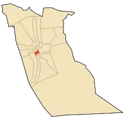 Location of El Oued Commune within El Oued Province