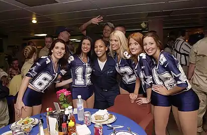 The DCC visit U.S. sailors on board USS Nimitz.