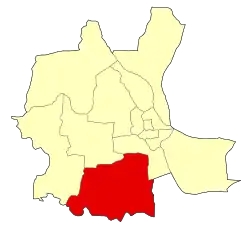 Location of Dangkao within Phnom Penh