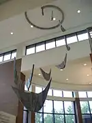 David Ascalon, Wings to the Heavens, 2008. Fabricated and brazed aluminum and stainless steel cable, Temple Israel, Memphis, Tennessee