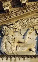 Relief of Bichat on the pediment of the Panthéon