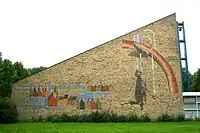 Stone Mosaic church Fountain, Drachten