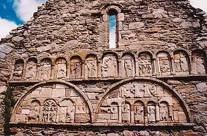 Carvings at Saint Declan's Church, Ardmore.