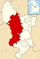 Shown within Derbyshire