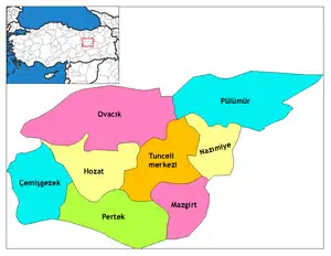 Districts of Tunceli