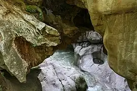 The base of the "Devil's Bridge" 1 km from Goris