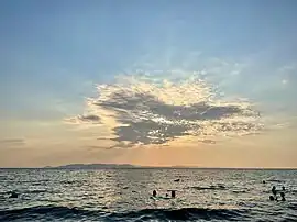 Dikili beach looking towards Lesbos island