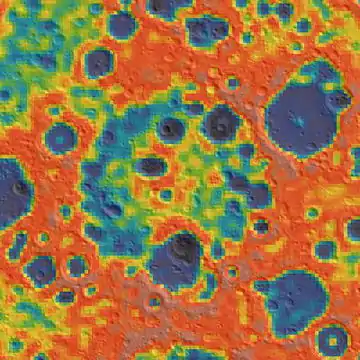 Gravity map based on GRAIL