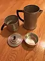 Disassembled Drip-O-lator coffee pot