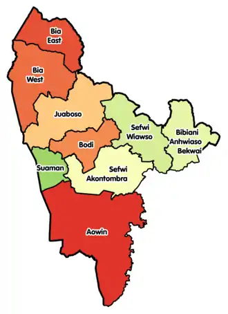 Districts of Western North Region