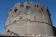 Yedi Kardeş Tower in the city walls of Diyarbakir, built by Artuqid sultan Nasir al-Din Mahmud in 1208–1209