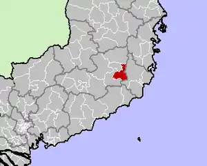 Location in Lâm Đồng province