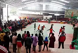 People from Dongxing at an all-female basketball match