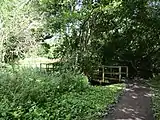 Humphreston Brook flowing through Donington and Albrighton Nature Reserve