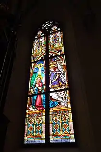 Doppleschwand : Parish Church of Saint Nicholas - interior view, choir loft window