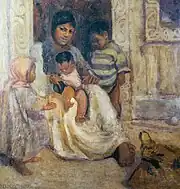 Woman with children