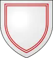 Example of a double tressure: Argent a double tressure Gules